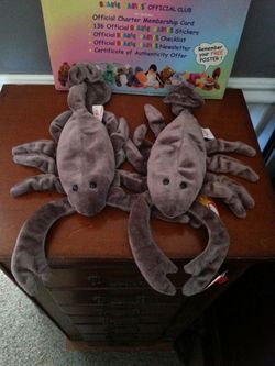 Twin Brown crayfish beanie babies