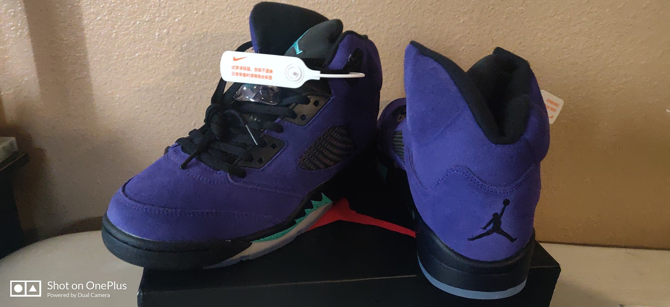 Retro 5 grape Jordans