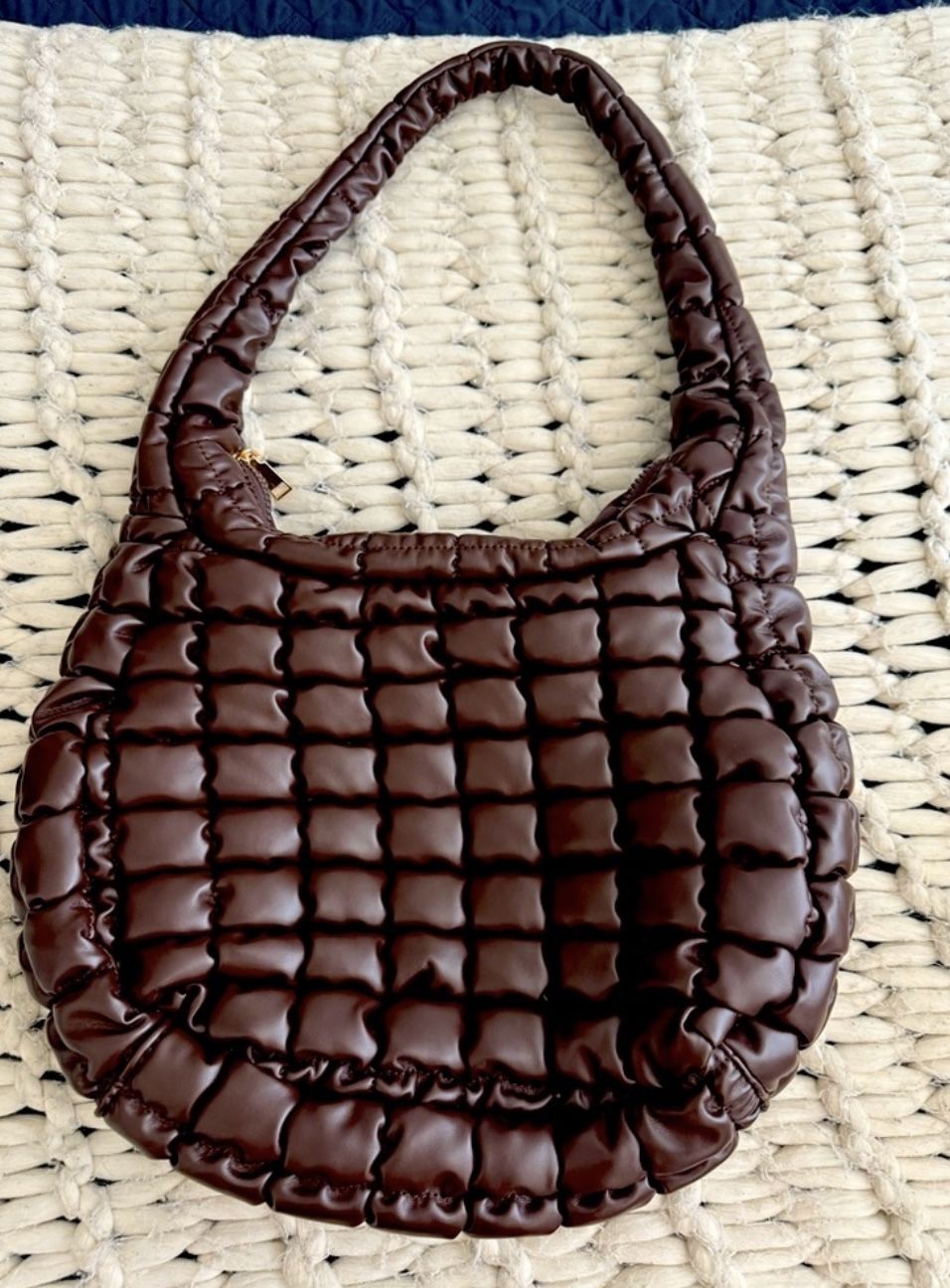 Puffer Quilted Carryall Hobo Bag
