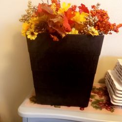 Planter Pot 12x12x13. Decorative Flowers Inside Included 