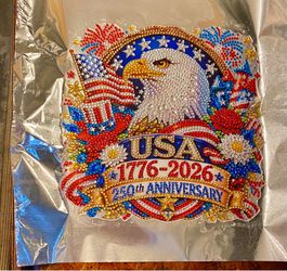 American 250th Anniversary Eagle Diamond Art Sun Catcher Diamond Art