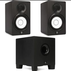 Yamaha HS8 monitors with HS5 subwoofer