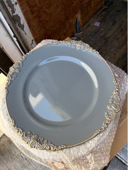 Charger grey with gold