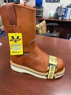 Bota dé piel con casquillo para trabajar