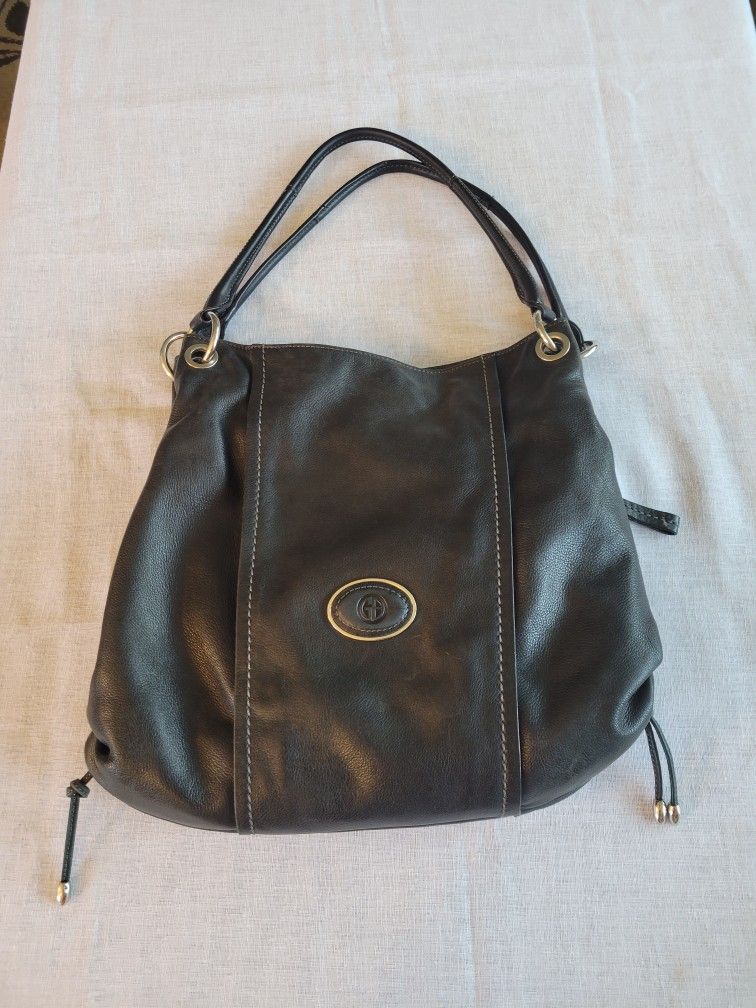 Giani Bernini Black Leather Shoulder Bag