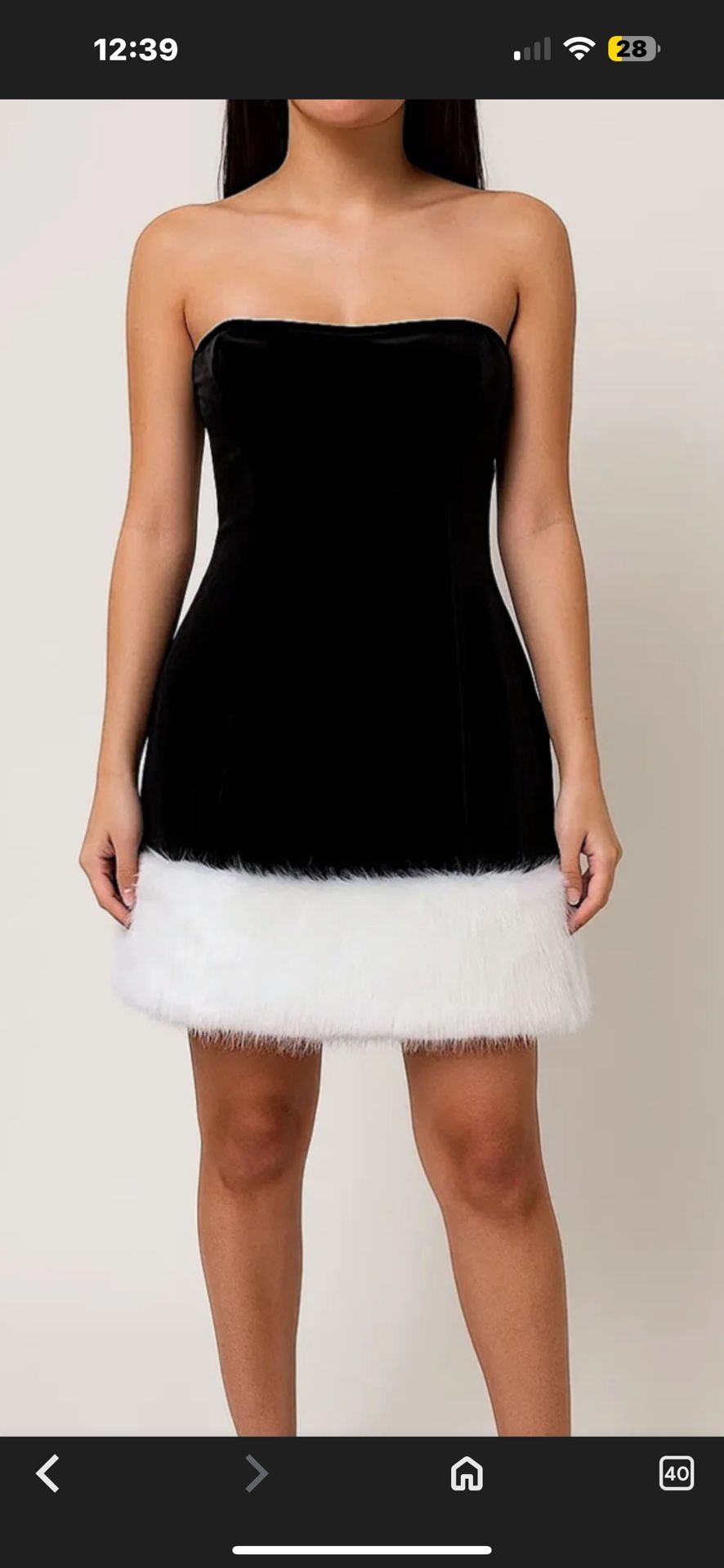 Holidays Black Velvet With White Fur