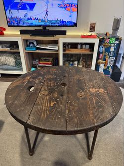 Rustic Barrel Coffee Table