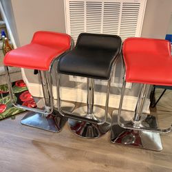 Swivel Silver Bar Stools