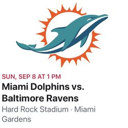 Dolphins vs Ravens Tickets