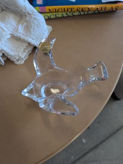 Sculpted French Crystal Dove; Vintage Princess House