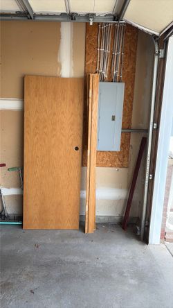 Wood door with minor dent - FREE