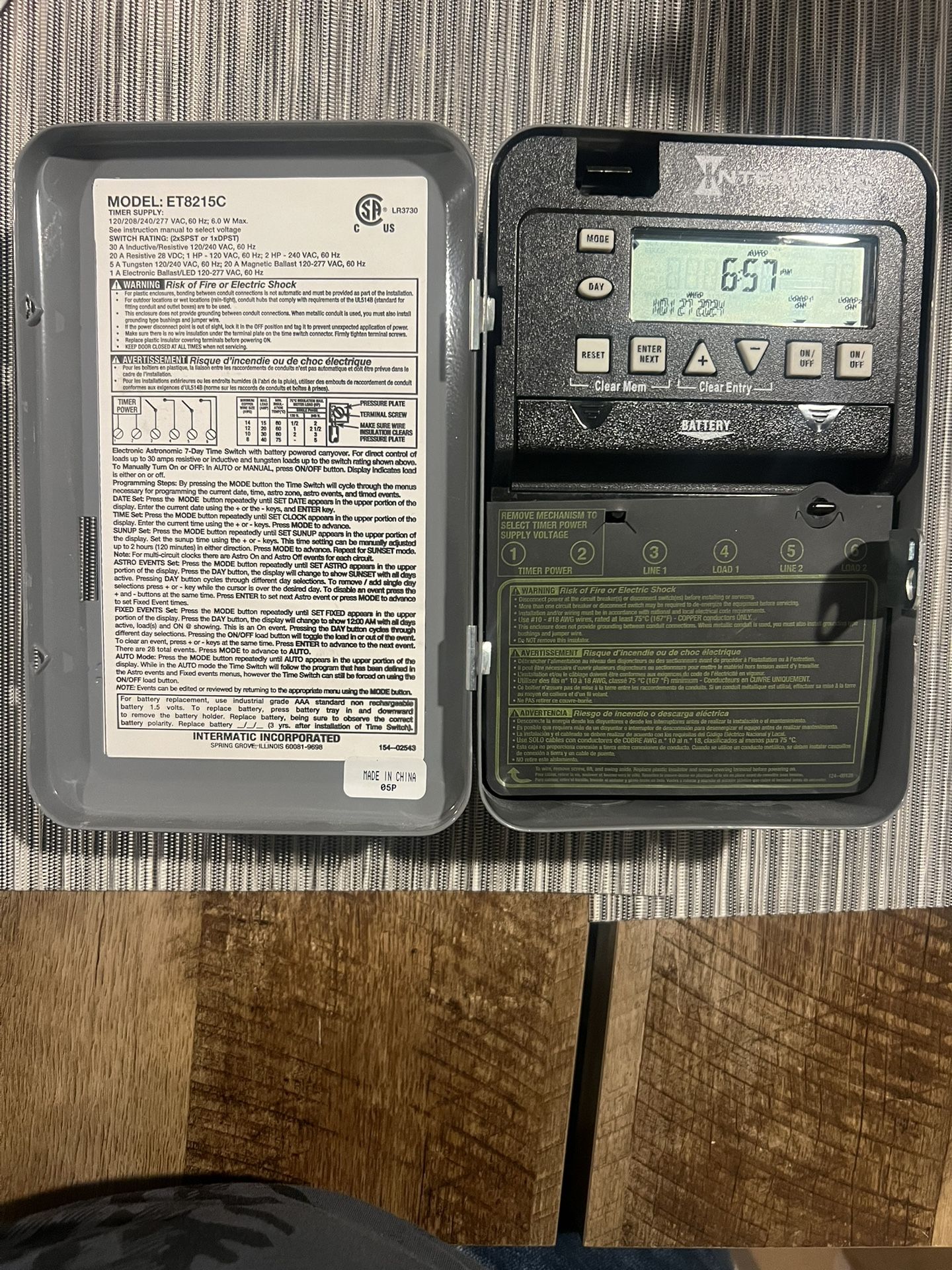 Intermatic 7-Day 2-Circuit Electronic Control, 120-277 VAC,