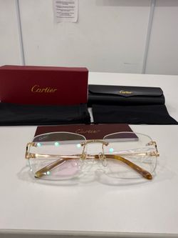 Cartier Glasses, Clear Lense, Gold Frame
