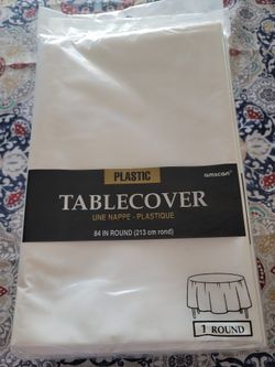 Tablecover Plastic in white
