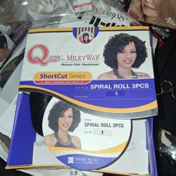 Shake And Go Black Spiral  Roll Hair Bundle