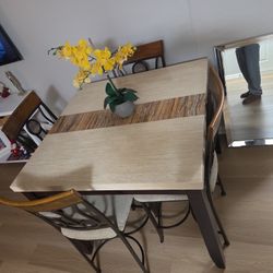 High Table With 4 Chairs