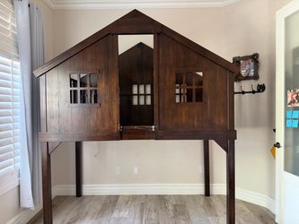 Pottery Barn Kids Treehouse Loft Bed Dark Wood
