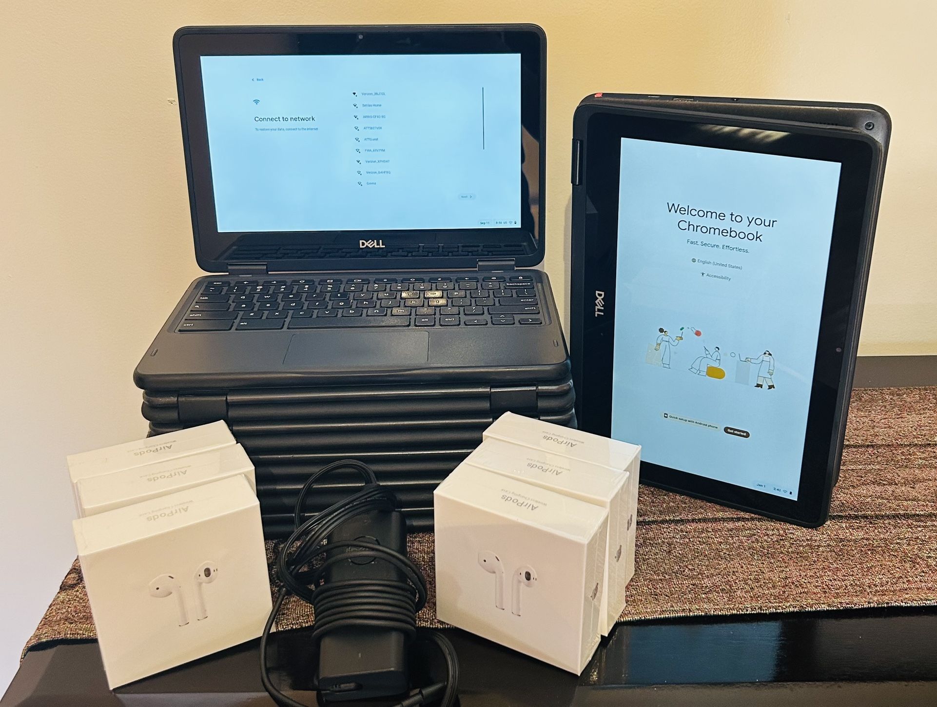 6 Chromebooks 6 Bluetooth Headphones 6 Chargers 1 Price $400