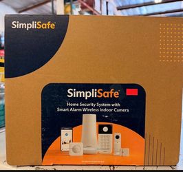 SimpliSafe 8 Piece Home Security System with Smart Alarm Wireless Indoor Camera Brand New In Box Only $95