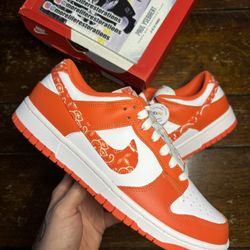 Size 9.5 Mens  - Nike Dunk Low Orange Paisley W