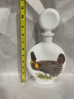 Vintage field birds #3 white milk glass 1969