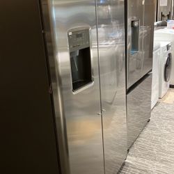 25.3 cu. ft. Side by Side Refrigerator in Fingerprint Resistant Stainless Steel, Standard Depth