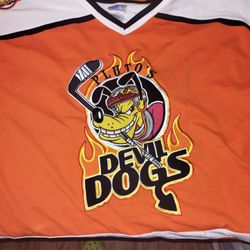 Xl Vintage Devil Dogs Hockey Jersey Rare 1999 Hard To Find 