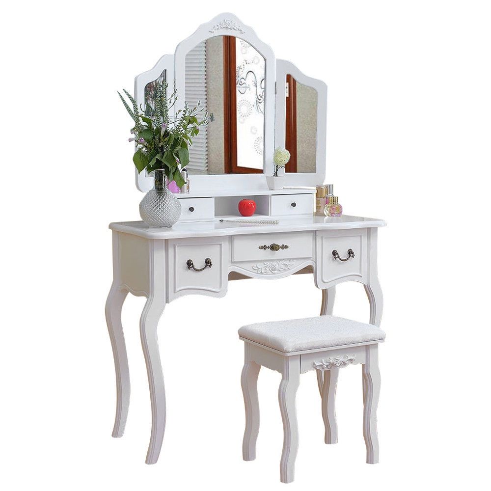 Brand New!! Vanity Makeup Table with Mirror and Stool