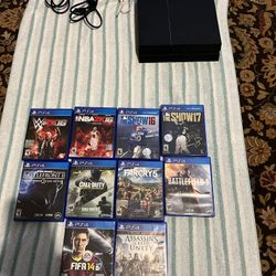 PS4 with Controller And 10 Games