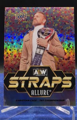 AEW Upper Deck Allure 2024 Christian Cage Straps Glitter Bomb #S-5