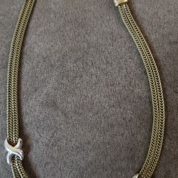 Gold Tone Chain Necklace Vintage 