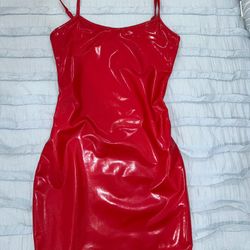 Red Látex Dress
