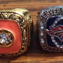 Denver Broncos 2 Ring Set 