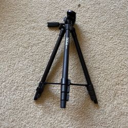 Tripod, 55-Inch Camera Tripod, Lightweight Aluminum Travel Tripod with Carry Bag, Maximum Load Capacity 6.6 LB, 1/4" Mounting