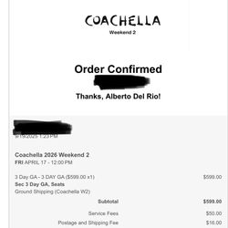 Coachella Weekend 2 Ticket