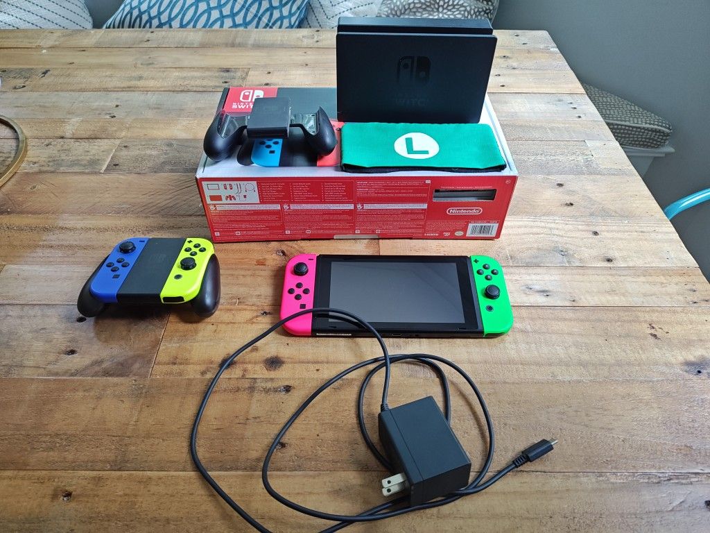 Nintendo Switch With Extra Joycons
