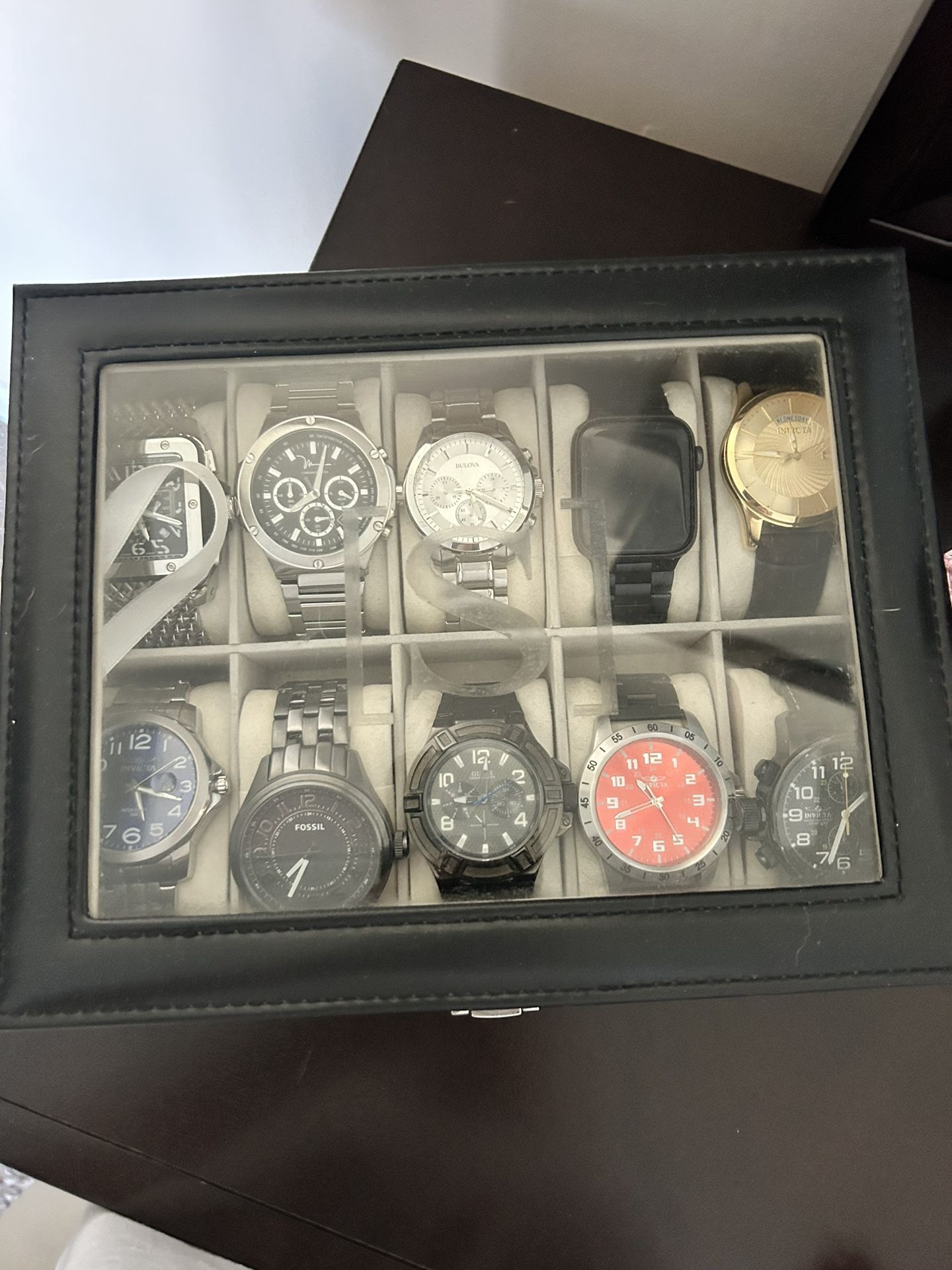 9 invicta Watches And 1 iPhone Watch