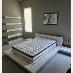 Bed Frame with two nightstand attached