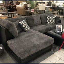 Dark Gray L Shape Sectional Couch Same Day Delivery