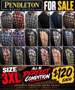 Pendleton Board Shirts Size 3XL