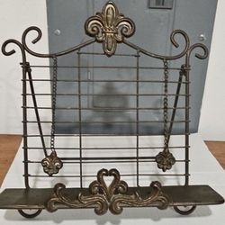 vintage-style metal cookbook stand