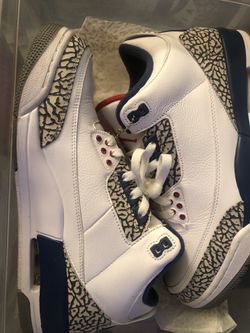 worn 1x true blue 3s sz 10.5