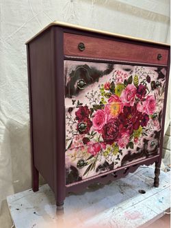 Vintage Rose garden dresser