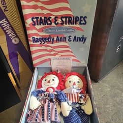 Raggedy Ann And Andy Exclusive Limited Edition Stars And Stripes Applause w/ COA