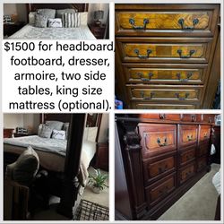 Real Wood King Bedroom Set