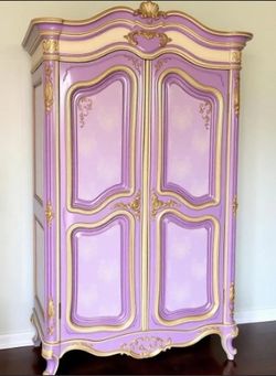 Custom Order Option: Upcycled Armoire Bold, Bright Colors & Art