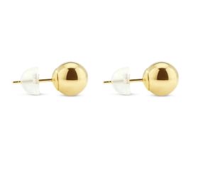14K Gold Ball Stud Earrings / Dormilonas De Oro