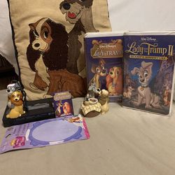 Lady &The Tramp pillow & 2 movies #1&2