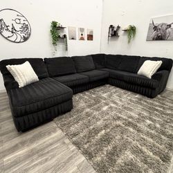 Navy Sectional Couch - Free Delivery 