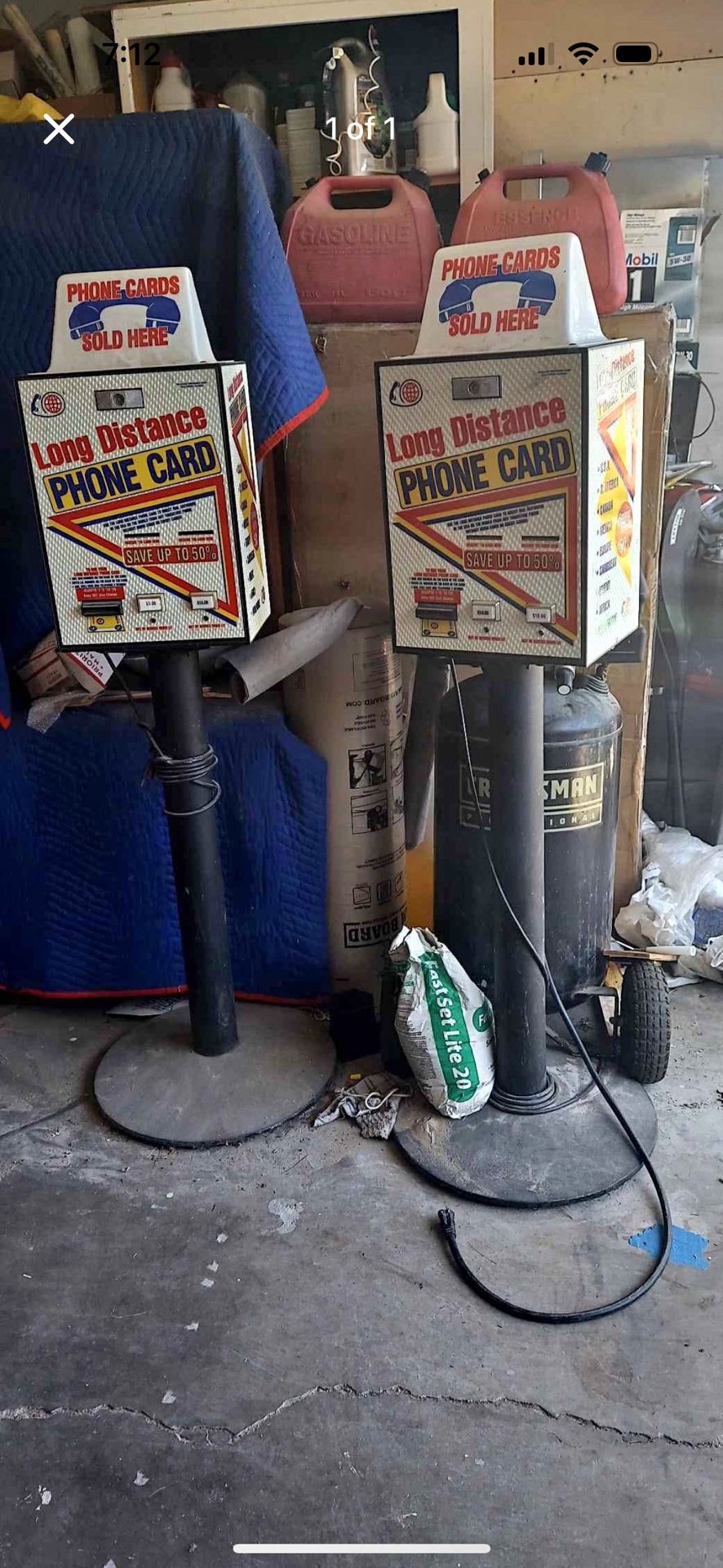 Vintage Phone Card Vending Machines